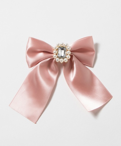 Wego ウィゴー の Wego ビジューサテンリボンクリップ ヘアピン Wear