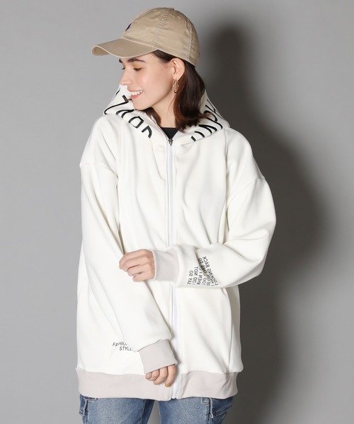 JACKROSE（ジャックローズ）の「JE-マイクロスウェード.ロゴ・ZIPパーカー（パーカー・メンズ・ホワイト/ブラック/ベージュ・M/L）」の4枚目の写真