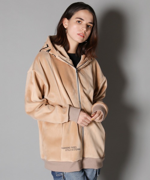 JACKROSE（ジャックローズ）の「JE-マイクロスウェード.ロゴ・ZIPパーカー（パーカー・メンズ・ホワイト/ブラック/ベージュ・M/L）」の5枚目の写真