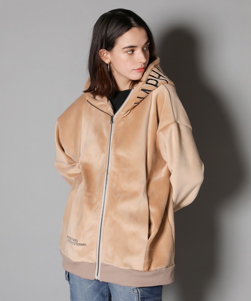 JACKROSE（ジャックローズ）の「JE-マイクロスウェード.ロゴ・ZIPパーカー（パーカー・メンズ・ホワイト/ブラック/ベージュ・M/L）」の22枚目の写真