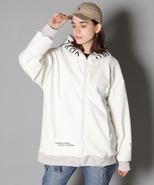 JACKROSE（ジャックローズ）の「JE-マイクロスウェード.ロゴ・ZIPパーカー（パーカー・メンズ・ホワイト/ブラック/ベージュ・M/L）」の21枚目の写真