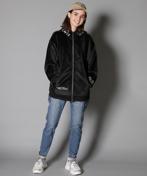 JACKROSE（ジャックローズ）の「JE-マイクロスウェード.ロゴ・ZIPパーカー（パーカー・メンズ・ホワイト/ブラック/ベージュ・M/L）」の6枚目の写真