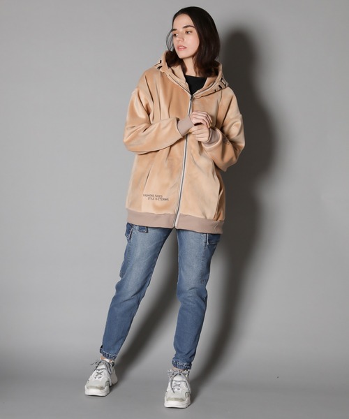 JACKROSE（ジャックローズ）の「JE-マイクロスウェード.ロゴ・ZIPパーカー（パーカー・メンズ・ホワイト/ブラック/ベージュ・M/L）」の20枚目の写真