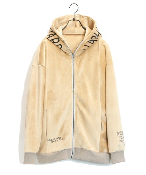 JACKROSE（ジャックローズ）の「JE-マイクロスウェード.ロゴ・ZIPパーカー（パーカー・メンズ・ホワイト/ブラック/ベージュ・M/L）」の12枚目の写真