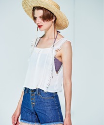 【San-ai Resort（サンアイリゾート）】 無地×レース　トップス