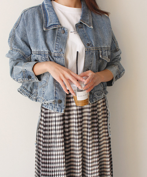 MODE ROBE（モードローブ）の「プリーツフレアスカート（スカート・レディース・アイボリー/パープル/チェック・FREE）」の12枚目の写真