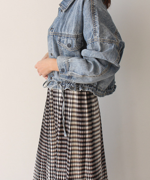 MODE ROBE（モードローブ）の「プリーツフレアスカート（スカート・レディース・アイボリー/パープル/チェック・FREE）」の14枚目の写真