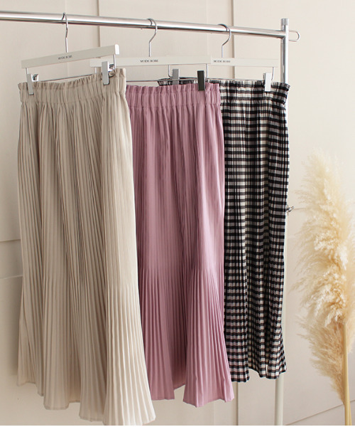 MODE ROBE（モードローブ）の「プリーツフレアスカート（スカート・レディース・アイボリー/パープル/チェック・FREE）」の17枚目の写真