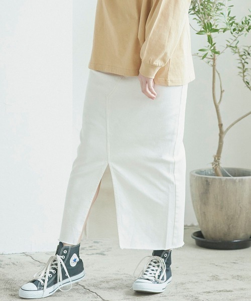 LIPSTAR(リップスター)の「10ozデニムスカート(スカート・レディース・ブルー/オフホワイト・M/S)」の2枚目の写真