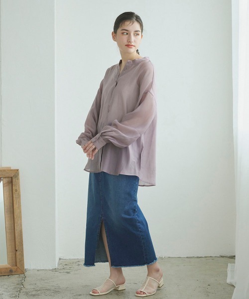 LIPSTAR(リップスター)の「10ozデニムスカート(スカート・レディース・ブルー/オフホワイト・M/S)」の7枚目の写真