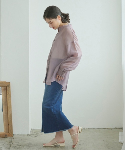 LIPSTAR(リップスター)の「10ozデニムスカート(スカート・レディース・ブルー/オフホワイト・M/S)」の9枚目の写真