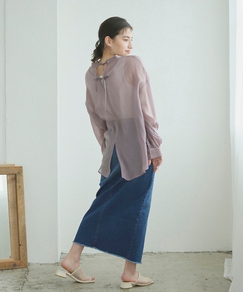 LIPSTAR(リップスター)の「10ozデニムスカート(スカート・レディース・ブルー/オフホワイト・M/S)」の10枚目の写真