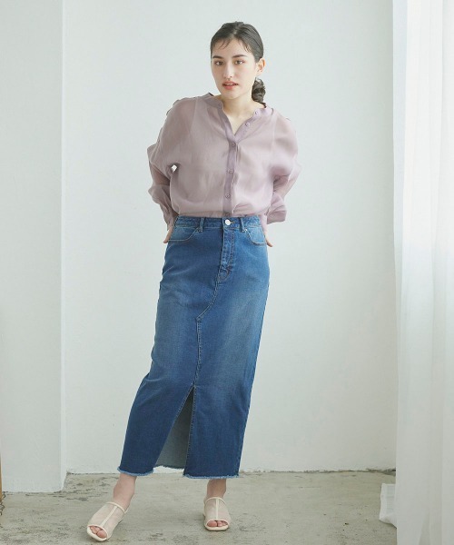 LIPSTAR(リップスター)の「10ozデニムスカート(スカート・レディース・ブルー/オフホワイト・M/S)」の13枚目の写真