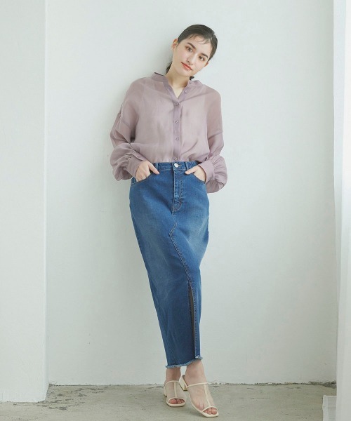 LIPSTAR(リップスター)の「10ozデニムスカート(スカート・レディース・ブルー/オフホワイト・M/S)」の14枚目の写真