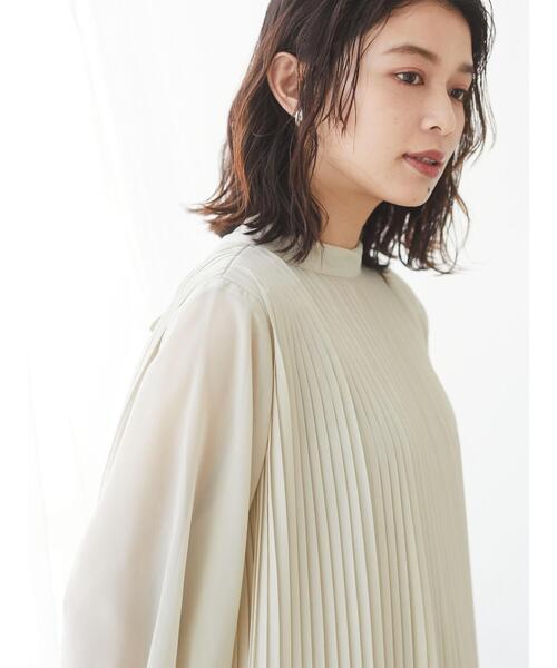 Green　Parks（グリーンパークス）の「シフォンプリーツワンピース＊（ワンピース・レディース・ブラック/パープル/ライトカーキ・FREE）」の13枚目の写真