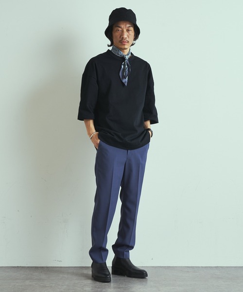 Lui's（ルイス）の「イタリアメイド装飾柄スカーフ（ストール/ショール・メンズ・カーキ/ベージュ/グレー・FREE）」の4枚目の写真