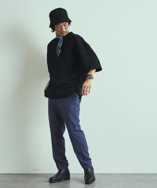 Lui's（ルイス）の「イタリアメイド装飾柄スカーフ（ストール/ショール・メンズ・カーキ/ベージュ/グレー・FREE）」の5枚目の写真