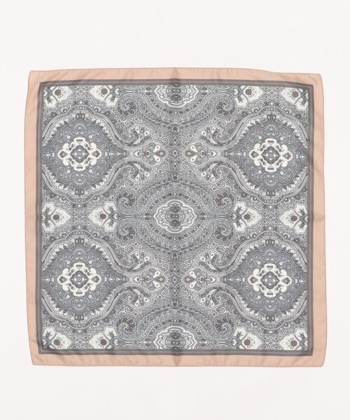 Lui's（ルイス）の「イタリアメイド装飾柄スカーフ（ストール/ショール・メンズ・カーキ/ベージュ/グレー・FREE）」の8枚目の写真