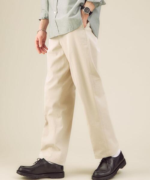 green label relaxing(グリーンレーベルリラクシング)の「< 機能 / 吸水速乾・ストレッチ > CM ドライストレッチ ツイル クリース ストレート パンツ(その他パンツ・メンズ・ナチュラル/モカ/ネイビー・SMALL/MEDIUM/LARGE/X-LARGE)」の2枚目の写真