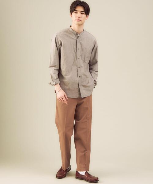 green label relaxing(グリーンレーベルリラクシング)の「< 機能 / 吸水速乾・ストレッチ > CM ドライストレッチ ツイル クリース ストレート パンツ(その他パンツ・メンズ・ナチュラル/モカ/ネイビー・SMALL/MEDIUM/LARGE/X-LARGE)」の8枚目の写真