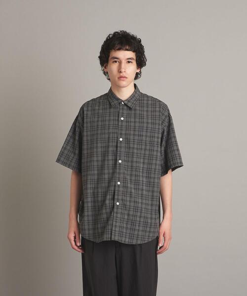 Steven Alan（スティーブンアラン）の「＜Steven Alan＞ RETRO/CHECK REGULAR COLLAR SHORT SLEEVE SHIRT-LOOSE/シャツ（シャツ/ブラウス・メンズ・ロイヤルブルー/グレー・XL/M/S/L）」の6枚目の写真