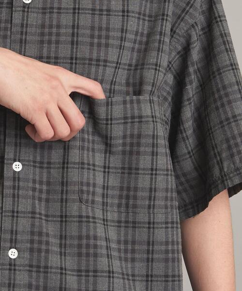 Steven Alan（スティーブンアラン）の「＜Steven Alan＞ RETRO/CHECK REGULAR COLLAR SHORT SLEEVE SHIRT-LOOSE/シャツ（シャツ/ブラウス・メンズ・ロイヤルブルー/グレー・XL/M/S/L）」の22枚目の写真