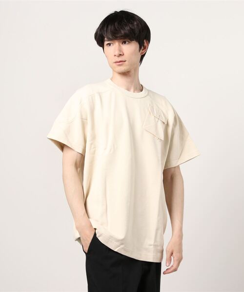 G-STAR（ジースター）の「SUMMER ARMY SWEATER/半袖スウェット（Tシャツ/カットソー・メンズ・ライトグリーン/アイボリー・SMALL/MEDIUM/X-SMALL/LARGE）」の12枚目の写真