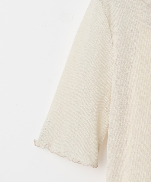 Heather（ヘザー）の「ランダムメローシアーカットソー　944266（Tシャツ/カットソー・レディース・ホワイト/ブラック/グリーン/アイボリー・FREE）」の10枚目の写真