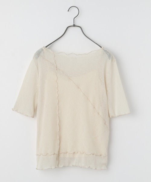 Heather（ヘザー）の「ランダムメローシアーカットソー　944266（Tシャツ/カットソー・レディース・ホワイト/ブラック/グリーン/アイボリー・FREE）」の11枚目の写真