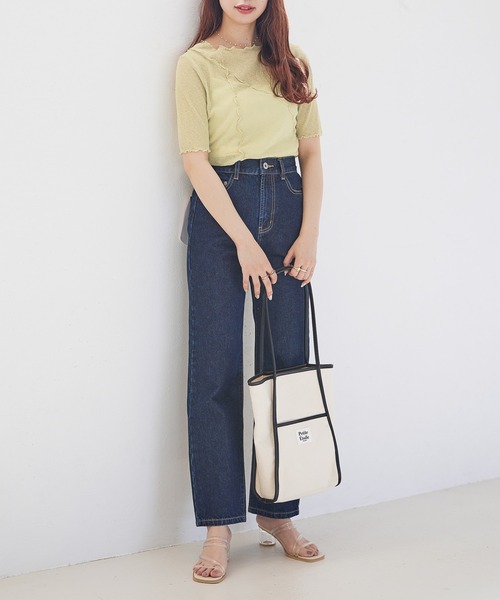 Heather（ヘザー）の「ランダムメローシアーカットソー　944266（Tシャツ/カットソー・レディース・ホワイト/ブラック/グリーン/アイボリー・FREE）」の19枚目の写真