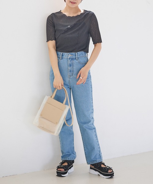 Heather（ヘザー）の「ランダムメローシアーカットソー　944266（Tシャツ/カットソー・レディース・ホワイト/ブラック/グリーン/アイボリー・FREE）」の21枚目の写真