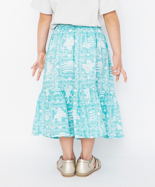 RADCHAP(ラッドチャップ)の「【ペア】プリント裏使いアロハ柄スカート(スカート・キッズ・ピンク/グリーン・L/M/XL/S)」の6枚目の写真