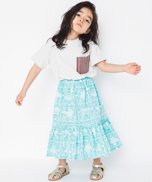 RADCHAP(ラッドチャップ)の「【ペア】プリント裏使いアロハ柄スカート(スカート・キッズ・ピンク/グリーン・L/M/XL/S)」の7枚目の写真