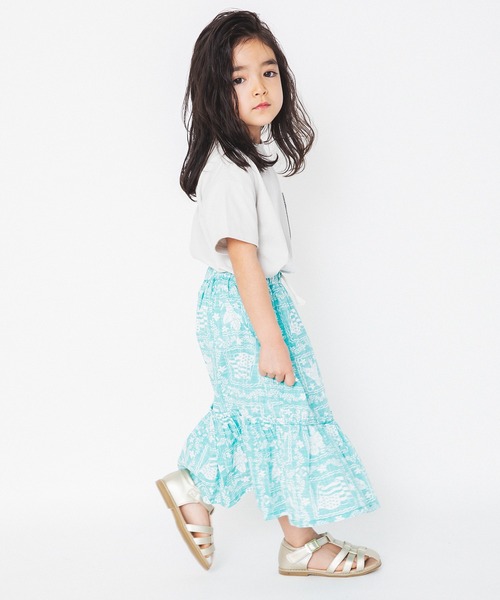 RADCHAP(ラッドチャップ)の「【ペア】プリント裏使いアロハ柄スカート(スカート・キッズ・ピンク/グリーン・L/M/XL/S)」の10枚目の写真