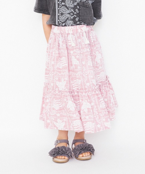 RADCHAP(ラッドチャップ)の「【ペア】プリント裏使いアロハ柄スカート(スカート・キッズ・ピンク/グリーン・L/M/XL/S)」の14枚目の写真