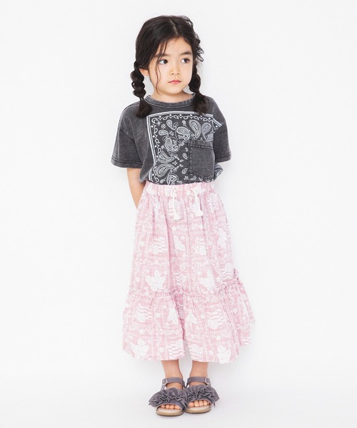 RADCHAP(ラッドチャップ)の「【ペア】プリント裏使いアロハ柄スカート(スカート・キッズ・ピンク/グリーン・L/M/XL/S)」の17枚目の写真