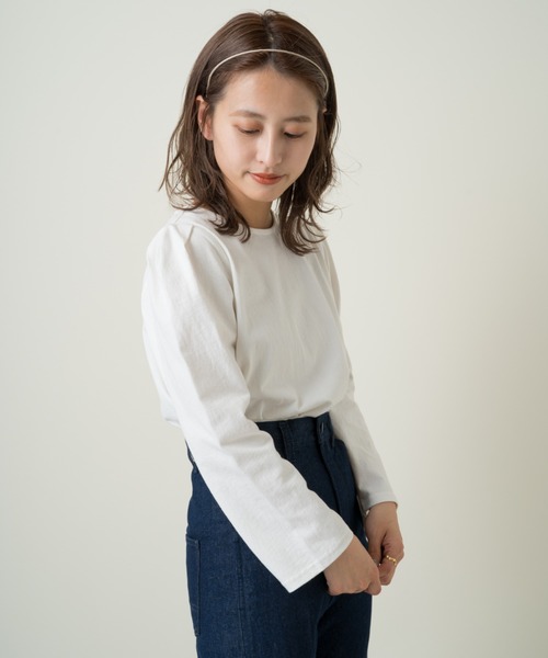 Kastane(カスタネ)の「パフ7分袖プルオーバー(Tシャツ/カットソー・レディース・グリーン/ピンク/オフホワイト・FREE)」の4枚目の写真