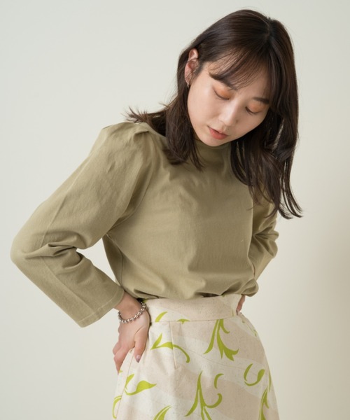 Kastane(カスタネ)の「パフ7分袖プルオーバー(Tシャツ/カットソー・レディース・グリーン/ピンク/オフホワイト・FREE)」の12枚目の写真