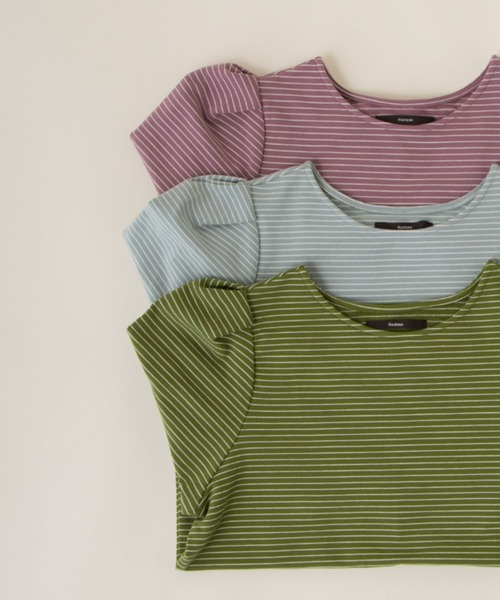 Kastane(カスタネ)の「パフ7分袖プルオーバー(Tシャツ/カットソー・レディース・グリーン/ピンク/オフホワイト・FREE)」の19枚目の写真