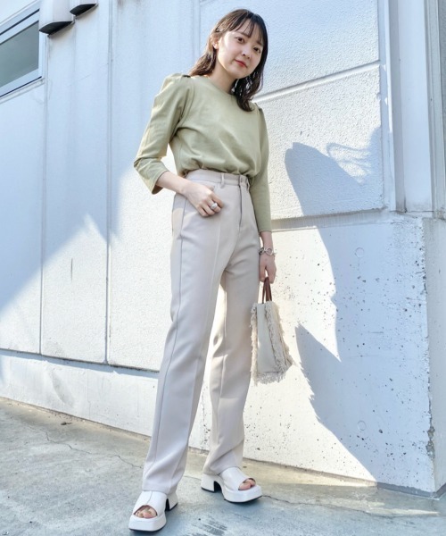 Kastane(カスタネ)の「パフ7分袖プルオーバー(Tシャツ/カットソー・レディース・グリーン/ピンク/オフホワイト・FREE)」の20枚目の写真