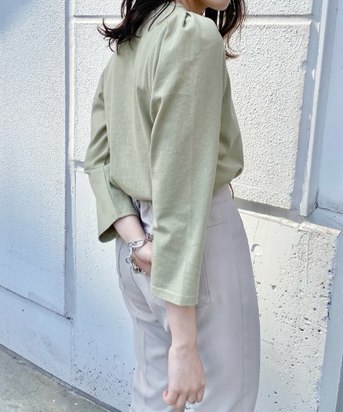 Kastane(カスタネ)の「パフ7分袖プルオーバー(Tシャツ/カットソー・レディース・グリーン/ピンク/オフホワイト・FREE)」の21枚目の写真