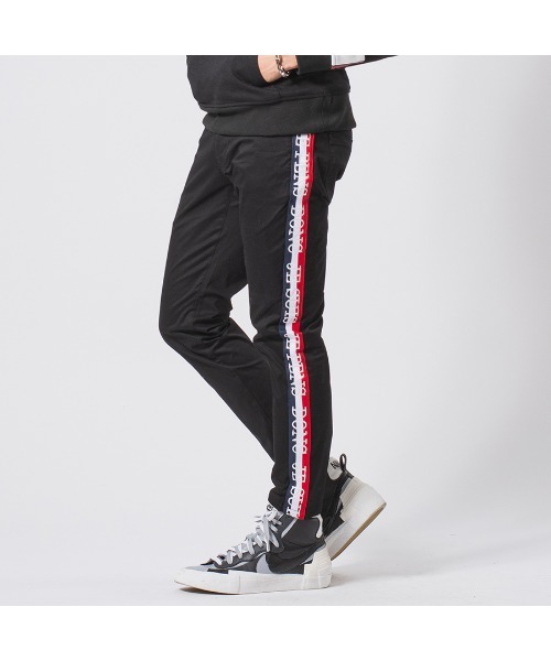 EVOLUTION（エボリューション）の「トリコロールラインストレッチパンツ（チノパンツ・メンズ・オフホワイト/ブラック・MEDIUM/LARGE/X-LARGE）」の2枚目の写真