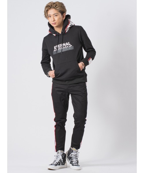 EVOLUTION（エボリューション）の「トリコロールラインストレッチパンツ（チノパンツ・メンズ・オフホワイト/ブラック・MEDIUM/LARGE/X-LARGE）」の3枚目の写真