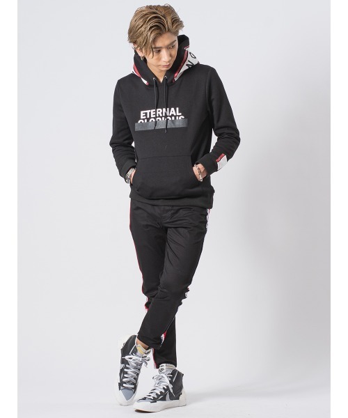 EVOLUTION（エボリューション）の「トリコロールラインストレッチパンツ（チノパンツ・メンズ・オフホワイト/ブラック・MEDIUM/LARGE/X-LARGE）」の7枚目の写真