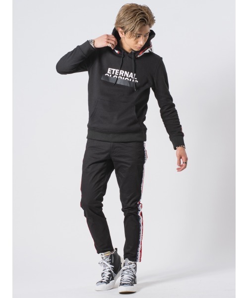 EVOLUTION（エボリューション）の「トリコロールラインストレッチパンツ（チノパンツ・メンズ・オフホワイト/ブラック・MEDIUM/LARGE/X-LARGE）」の5枚目の写真