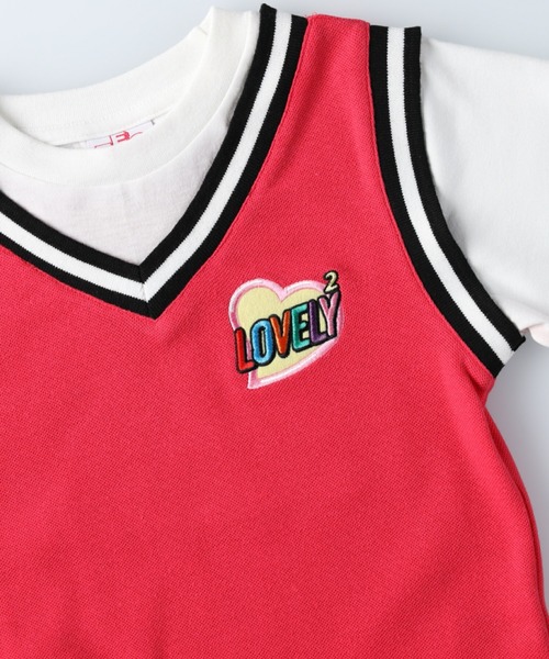 TEG TEG(テグテグ)の「【TEGTEG lovely2】 ベストフェイクレイヤード(Tシャツ/カットソー・キッズ・ピンク/パープル・140/155/130/105/120)」の7枚目の写真