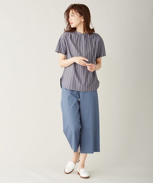 J.PRESS(ジェイプレス)の「【イージーケア】スビンギザストライプ カットソー(Tシャツ/カットソー・レディース・グレー系2/ベージュ系1/スモーキーグリーン系2・T15/T13)」の5枚目の写真