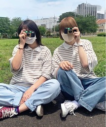 PairPair | ハーフジップボーダーT(ユニセックス)(Tシャツ/カットソー)