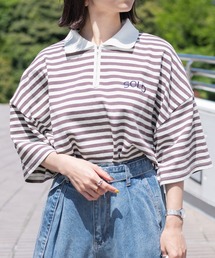 ハーフジップボーダーT(ユニセックス)