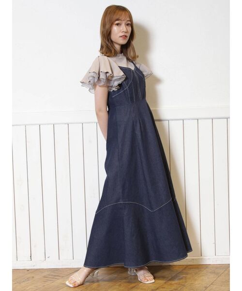 dazzlin（ダズリン）の「ダブルフリルコンパクトトップス（Tシャツ/カットソー・レディース・ブラック/グレー/オフホワイト/ベージュ/ブラウン・FREE）」の13枚目の写真